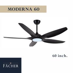 Ceiling Fan Modern Inverter Indoor Outdoor Remote Control Inverter Moderna 5 blade 60"